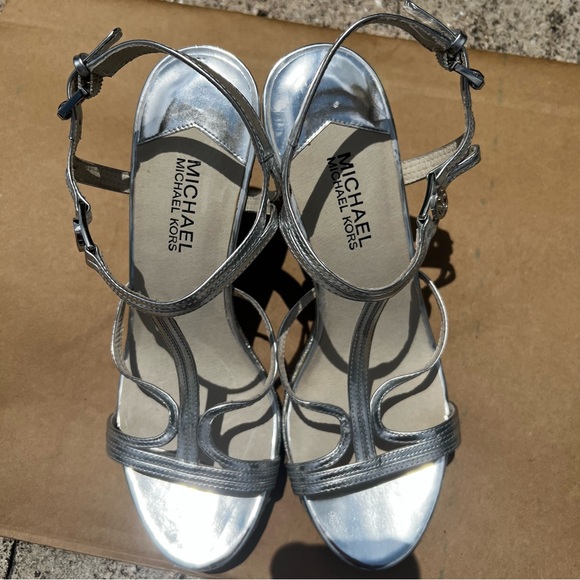 Michael Kors Michael Ankle Strap Platform Wedge Sandals - Picture 5 of 11